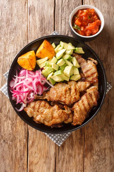 Poc Chuc Yucatecan Grilled Pork Traditional Mayan Dish Marinated Sour — Stock Photo, Image