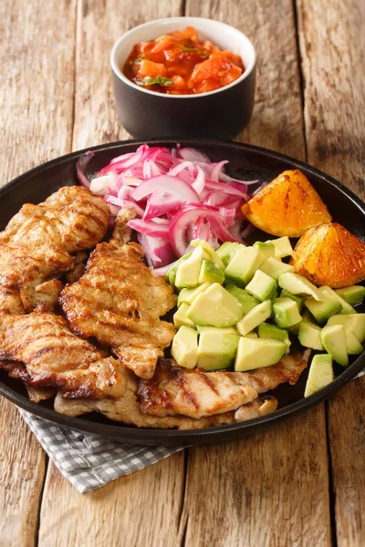 Poc Chuc Mexican Dish Meat Pork Prepared Citrus Marinade Cooked — Stock Photo, Image