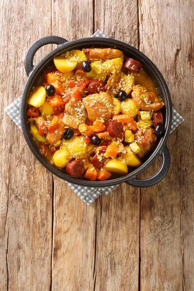 Galinha Chino Guiso Pollo Portuguesa Con Verduras Primer Plano Curry —  Fotos de Stock