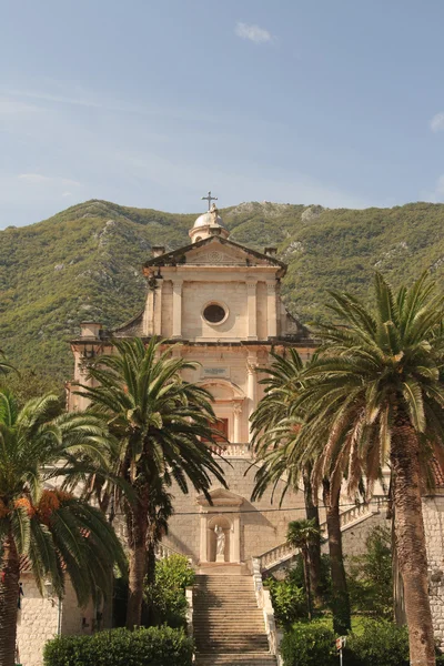 Nascimento da igreja Nossa Senhora na cidade Prcanj, Montenegro — Fotografia de Stock