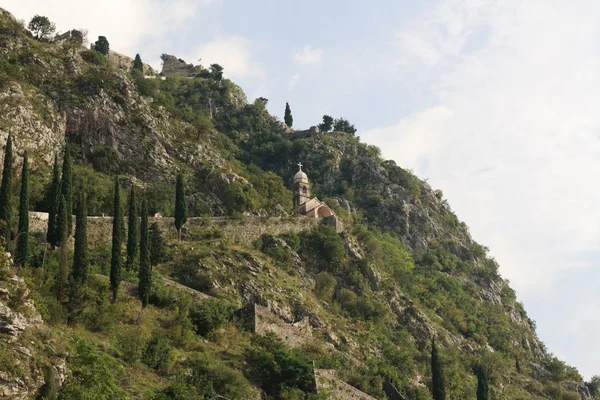 Medieval fortress of San Giovanni on the mountain Montenegro — Stock Photo, Image