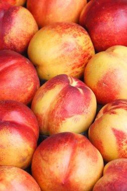 Olgun kırmızı nektarin closeup arka plan