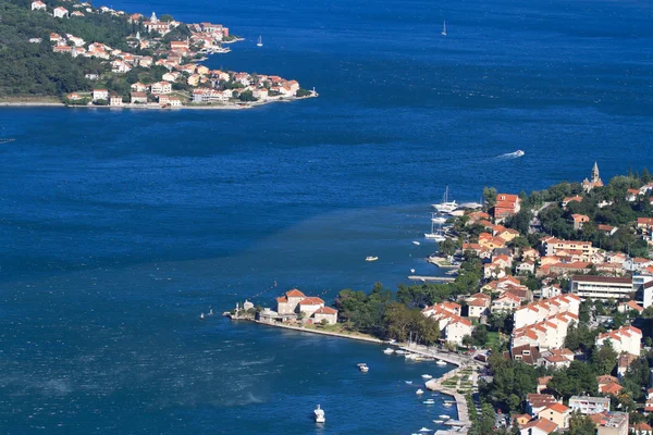 La plus belle vue sur la ville et la baie, Monténégro — Photo