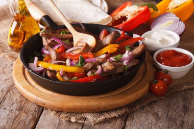 Meksika salata ve malzemeler yakın çekim, yatay