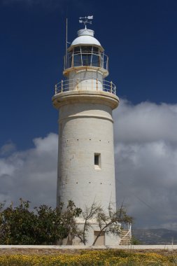 Paphos, Kıbrıs yakın çekim güzel beyaz fener