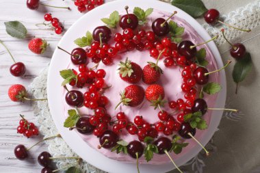taze çilek yatay en iyi manzaralı güzel pasta