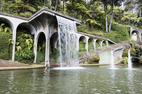 Monte Madeira tripcal bahçesinde şelale — Stok fotoğraf