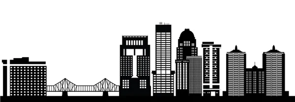 Louisville skyline van Amerika stad — Stockfoto