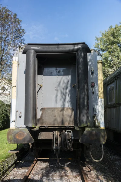 Old rusted train at trainstation hombourg — Stock Photo, Image