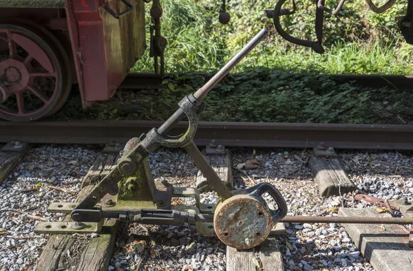 Ancien aiguillage de voie ferrée — Photo