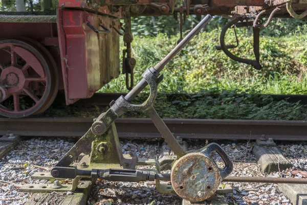 Old railroad track switch — Stock Photo, Image