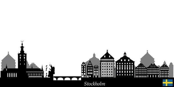 Skyline van Stockholm — Stockfoto