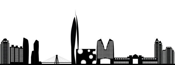 Ciudad de Seúl Corea skyline — Vector de stock