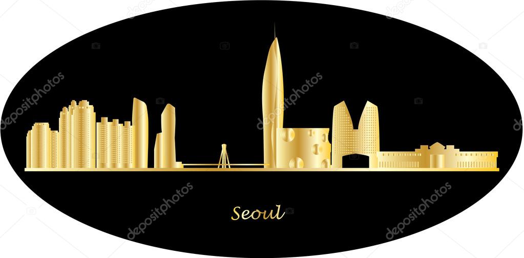 Seoul korea city skyline