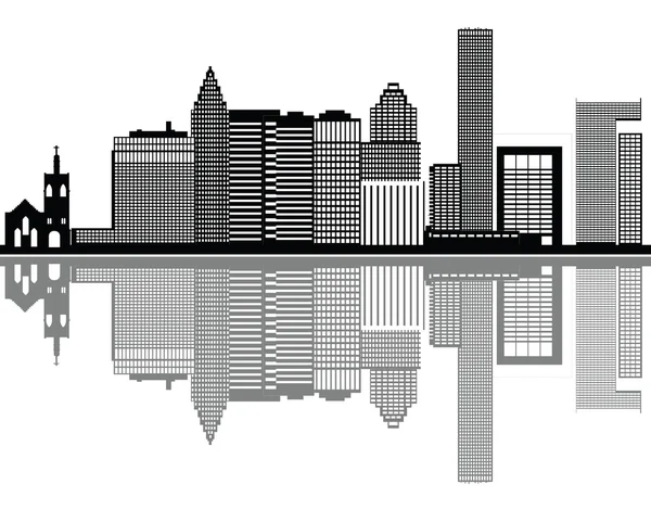 Houston ville skyline — Image vectorielle