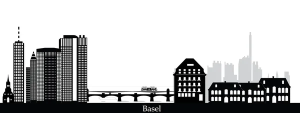 Linha do horizonte de Basileia — Fotografia de Stock