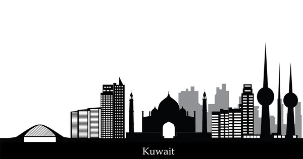 Skyline Kuwait — Vettoriale Stock