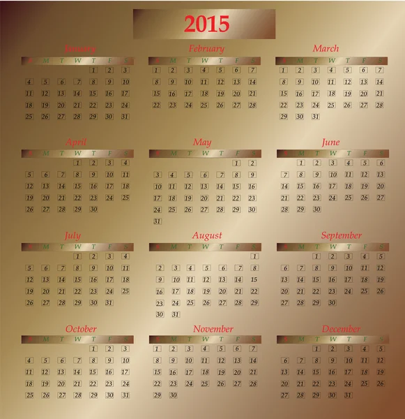 Nový rok kalendář — Stock fotografie