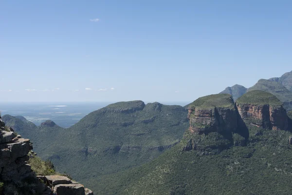 I tre rondavel in Africa — Foto Stock