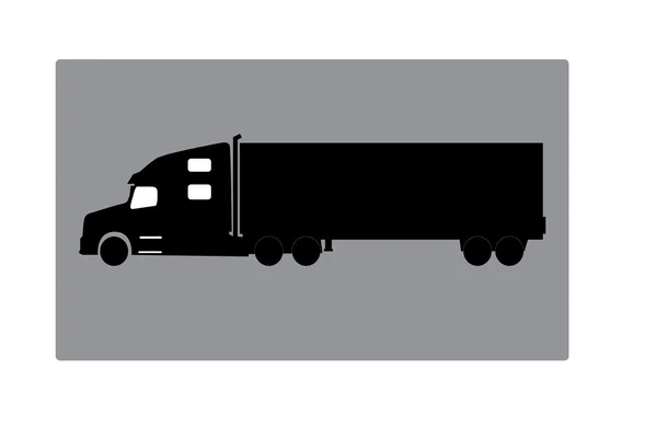 Большой грузовик черный на белый — стоковое фото