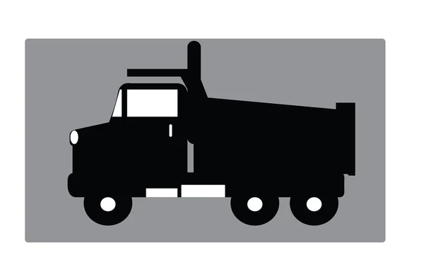 Stor lastbil svart på vitt — Stockfoto