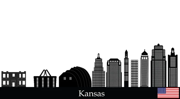 Kansas Şehri Skyline — Stok fotoğraf