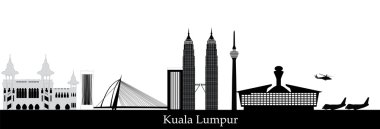 Kuala lumpur city skyline clipart