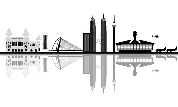 Ciudad de Kuala Lumpur skyline — Archivo Imágenes Vectoriales