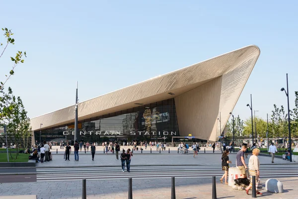 Nueva construcción estación central de Rotterdam — Foto de Stock