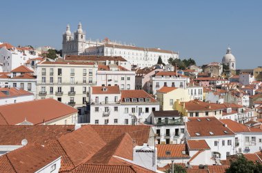 ols Lizbon eski şehir panoraması