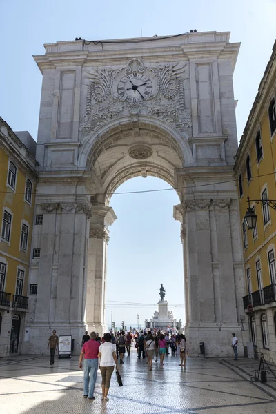 Arco de la Rua Augusta en Lisboa — Foto de Stock