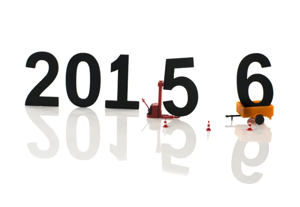 Nowy rok numery 2015 2016 — Zdjęcie stockowe