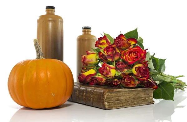 Bodegón con rosas rojas — Foto de Stock