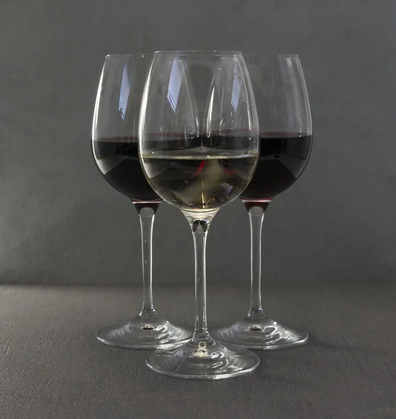 Trois verres de vin — Photo
