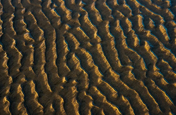 Low Tide Reveals Patterns Beach Cannon Beach Орегон Сша — стоковое фото