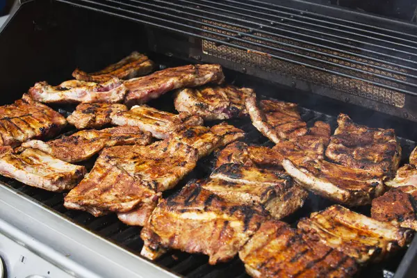 Carne Una Barbacoa Alberta Canadá —  Fotos de Stock