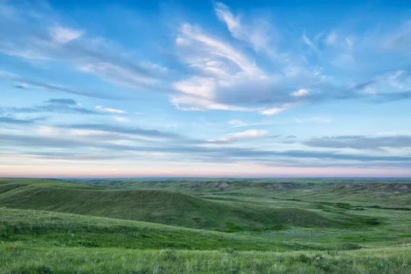 Sunset Sky Grasslands National Park Saskatchewan Canada — Stock Photo, Image