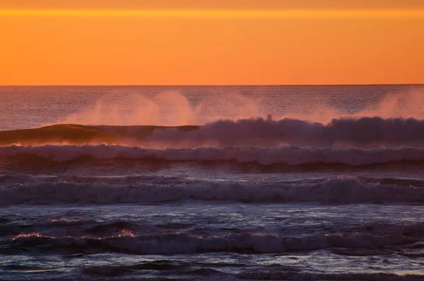 Wind Crest Waves Sunset Golden Gate National Recreation Area Сан — стоковое фото