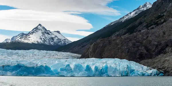 Szare Jezioro Szary Lodowiec Park Narodowy Torres Del Paine Torres — Zdjęcie stockowe