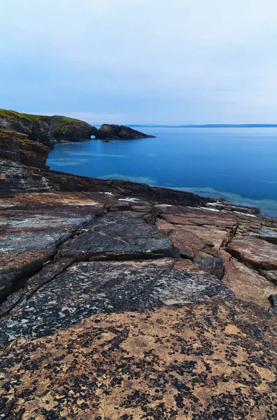 Lugnt Vatten Längs Kusten Orkneyöarna Skymningen Orkney Skottland — Stockfoto