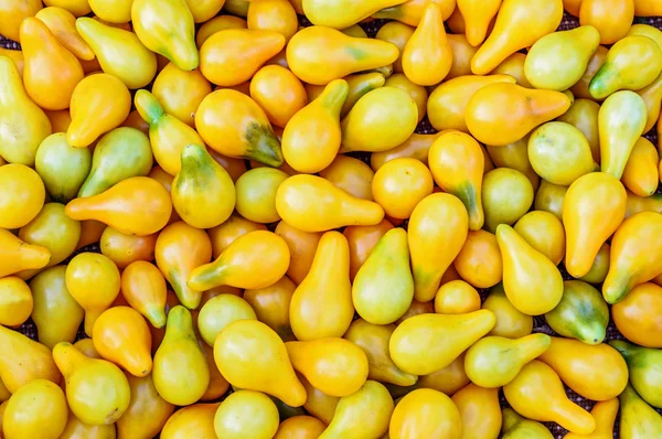 Fondo de tomates amarillos maduros — Foto de Stock