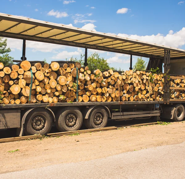 Langholztransporter in Bulgarien — Stockfoto