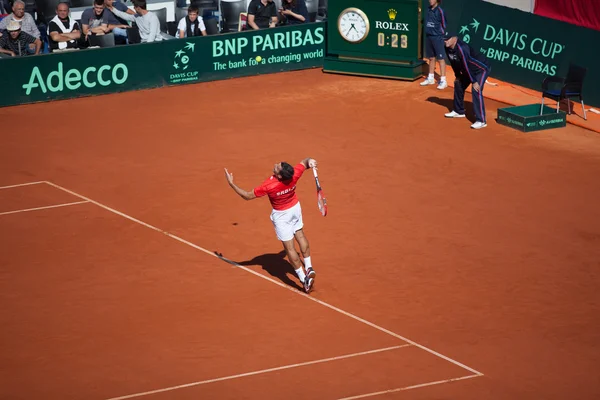 Νενάντ Ζιμόνιτς στο Davis Cup, Βελιγράδι, Σερβία 16 Ιουλίου 2016 — Φωτογραφία Αρχείου