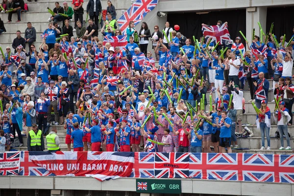 Britští fanoušci na Davis Cup, Bělehrad, Srbsko 16 červenec 2016 — Stock fotografie