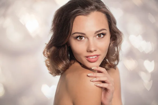 Model piękny portret Studio — Zdjęcie stockowe