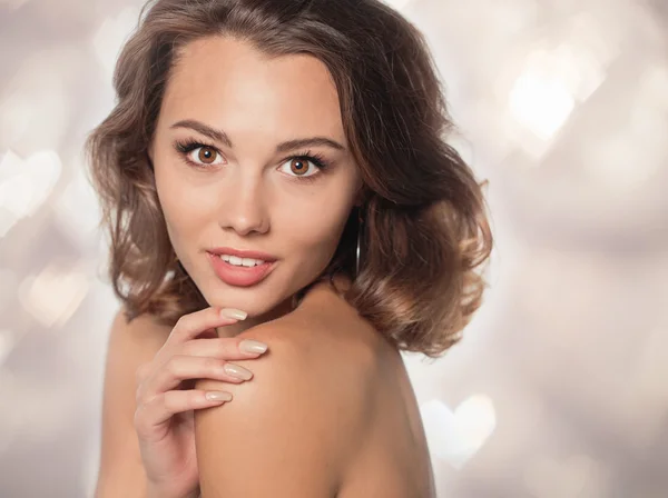 Model piękny portret Studio — Zdjęcie stockowe