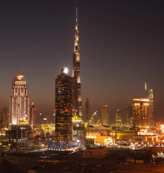 Noční Dubaj — Stock fotografie