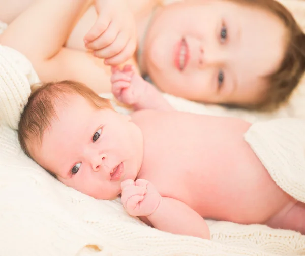 Two baby brothers — Stok fotoğraf