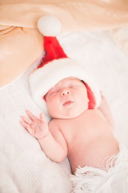 Noel Baba şapkalı bebek çocuk