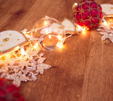 Noel çelengi ışıkları